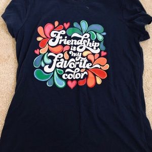 Blue and rainbow T-shirt